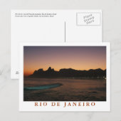 Postkarte "Sunset in Rio de Janeiro" (Vorne/Hinten)