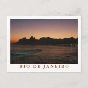Postkarte "Sunset in Rio de Janeiro"