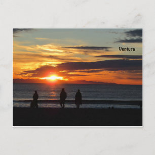 Postkarte: Sunset on Ventura Beach, Kalifornien Postkarte