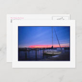 Postkarte "Sunset Over Docks" (Vorne/Hinten)