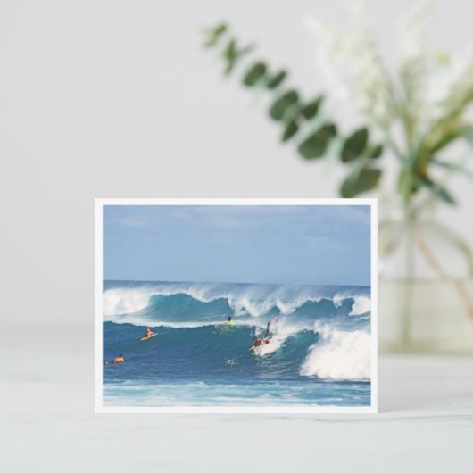 POSTKARTE, "SURFEN IN KAUAI" POSTKARTE (Stehend Vorderseite)