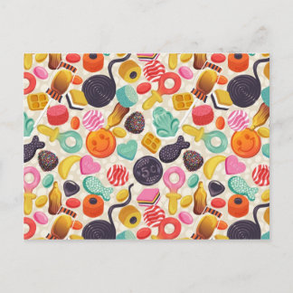 Postkarte, Süßigkeiten, Lollypop, Vintag Postkarte
