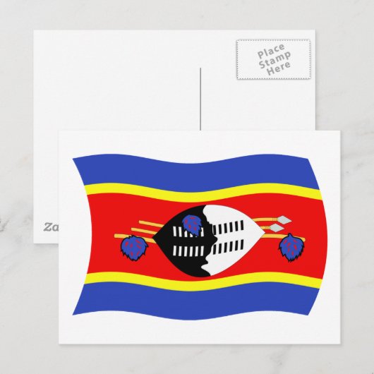 Postkarte "Swasiland Flag" (Vorne/Hinten)