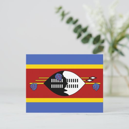 Postkarte "Swasiland Flag" (Stehend Vorderseite)