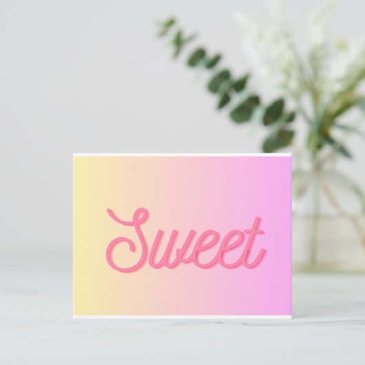 Postkarte - "Sweet" (Stehend Vorderseite)