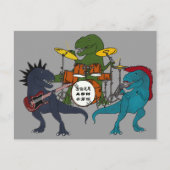 Postkarte T-Rex Rock Band (Vorderseite)