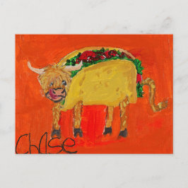 Postkarte "Taco Cow"