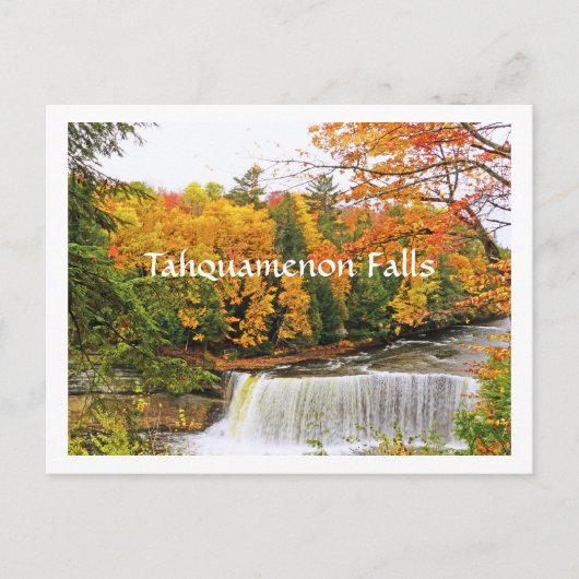 POSTKARTE, TAHQUAMENON FALLT /FALL FARBE POSTKARTE (Vorderseite)