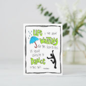 Postkarte: Tanz in Regenquote Postkarte (Stehend Vorderseite)