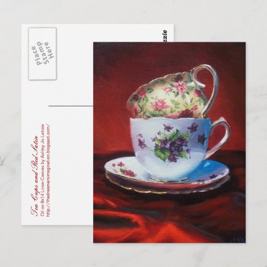 Postkarte Tee und Früchte (Vorne/Hinten)