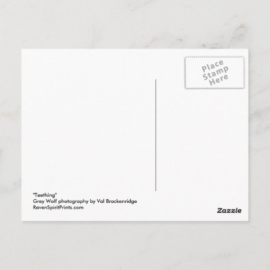 Postkarte "Teething" (Rückseite)