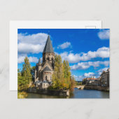 Postkarte Temple Neun, Metz, Lorraine (Vorne/Hinten)