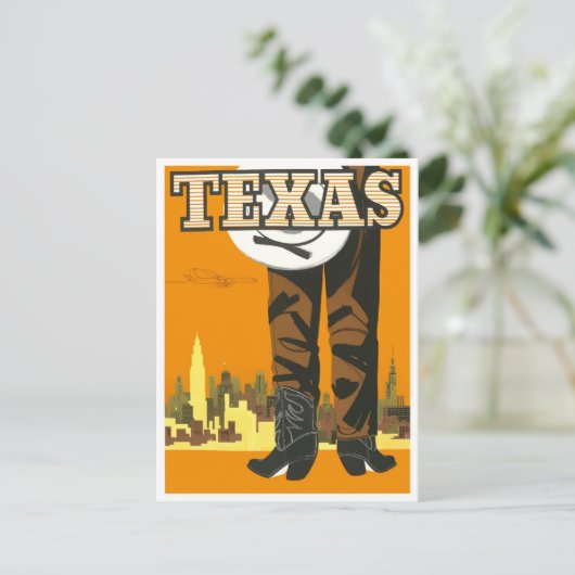 Postkarte Texas Vintage (Stehend Vorderseite)