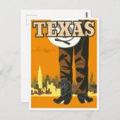 Postkarte Texas Vintage (Vorne/Hinten)