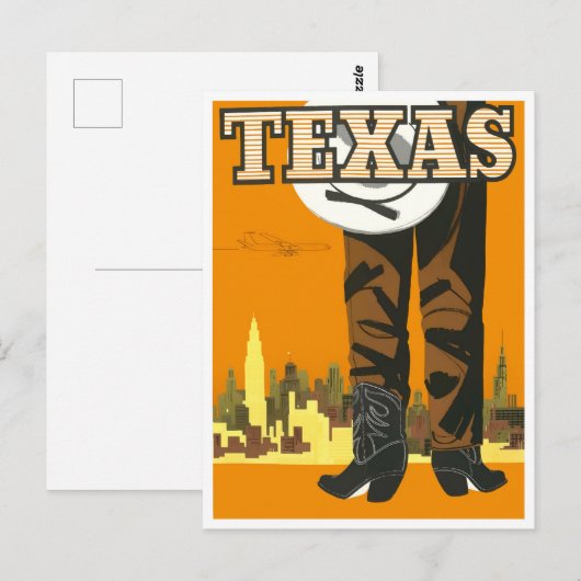 Postkarte Texas Vintage (Vorne/Hinten)