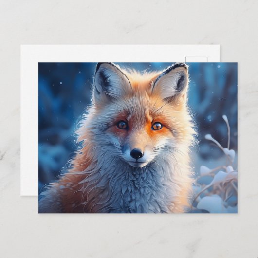 Postkarte The Agile Fox (Vorne/Hinten)