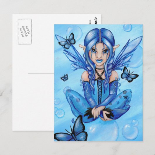 Postkarte "The Blue Fairy" (Vorne/Hinten)