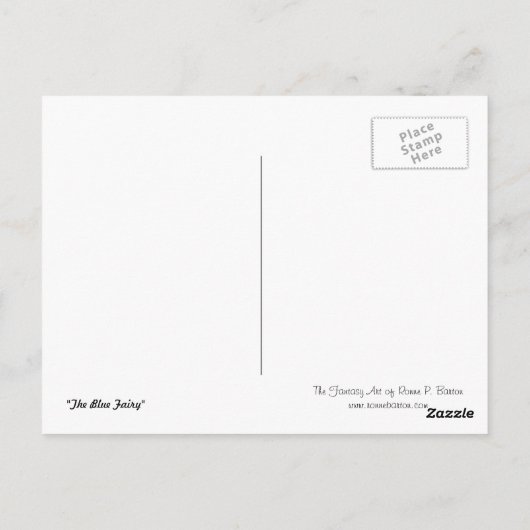 Postkarte "The Blue Fairy" (Rückseite)