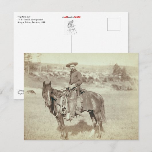 Postkarte "The Cow Boy" (Vorne/Hinten)