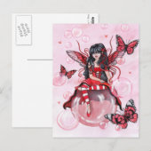 Postkarte "The Crimson Fairy" (Vorne/Hinten)