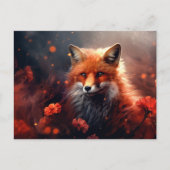 Postkarte The Fox with Shining Stars (Vorderseite)