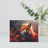 Postkarte The Fox with Shining Stars (Stehend Vorderseite)