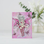 Postkarte "The Magenta Fairy" (Stehend Vorderseite)