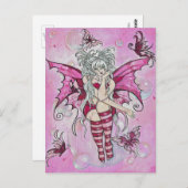 Postkarte "The Magenta Fairy" (Vorne/Hinten)