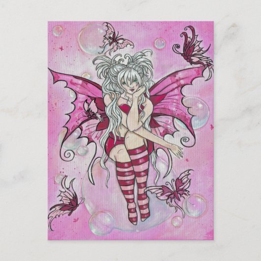 Postkarte "The Magenta Fairy" (Vorderseite)