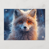 Postkarte The Magic of Foxes in the Snow (Vorderseite)