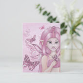 Postkarte "The Peony Fairy" (Stehend Vorderseite)