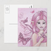 Postkarte "The Peony Fairy" (Vorne/Hinten)