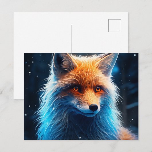 Postkarte The Sly Charm of the Lone Fox (Vorne/Hinten)