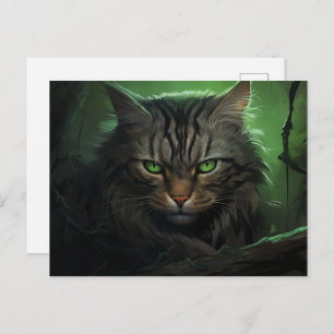 Postkarte The Solitary Forest Cat