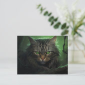 Postkarte The Solitary Forest Cat (Stehend Vorderseite)