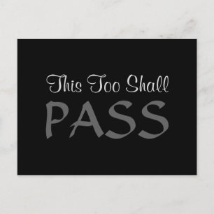 Postkarte ‚This too shall pass‘