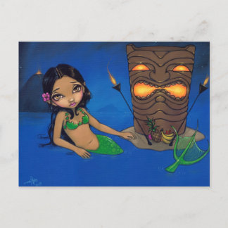 Postkarte "Tiki Mermaid"