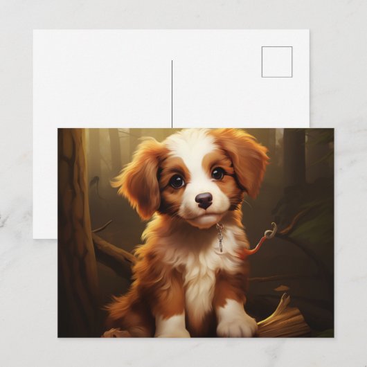 Postkarte Tiny Tails and Big Smiles (Vorne/Hinten)