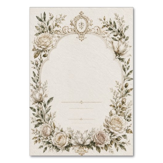 Postkarte Tischnummer (Vorderseite)