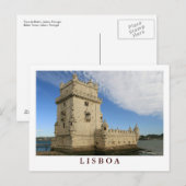 Postkarte "Torre de Belem, Lisboa" (Vorne/Hinten)
