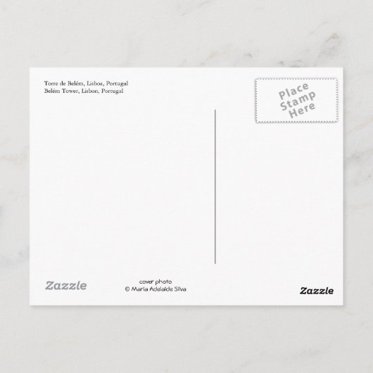 Postkarte "Torre de Belem, Lisboa" (Rückseite)