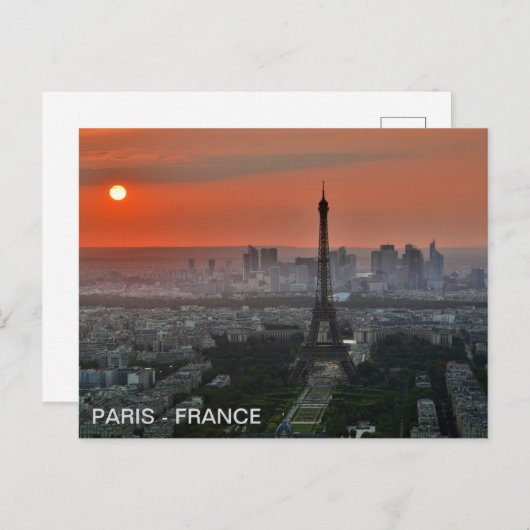 postkarte Torre Eiffel, in Paris, Frankreich (Vorne/Hinten)