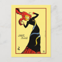 Postkarte: Toulouse Lautrec - Jane Avril