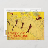 Postkarte: Toulouse-Lautrec - Tanztroupe Postkarte (Vorne/Hinten)