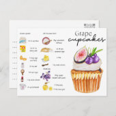 Postkarte - Traubenkuchen (Vorne/Hinten)