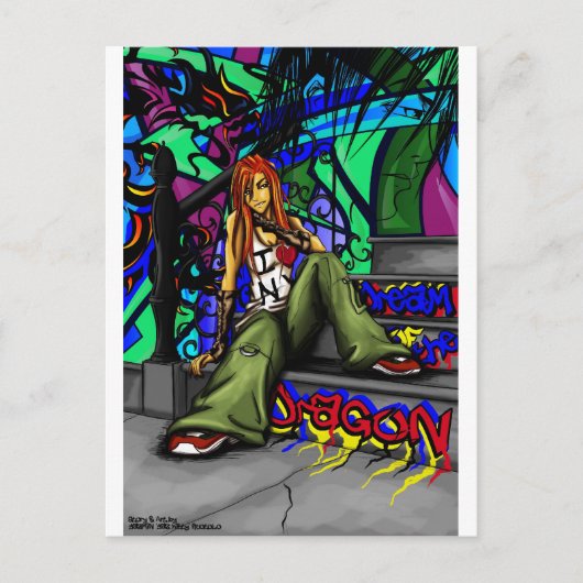 Postkarte "Traum des Drachen" (Vorderseite)