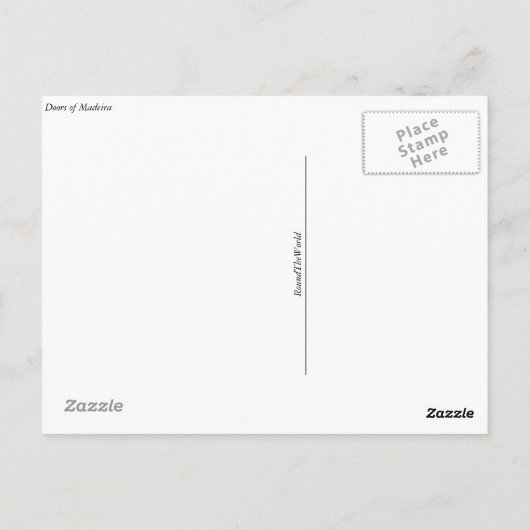 Postkarte - Türen Madeiras (Rückseite)