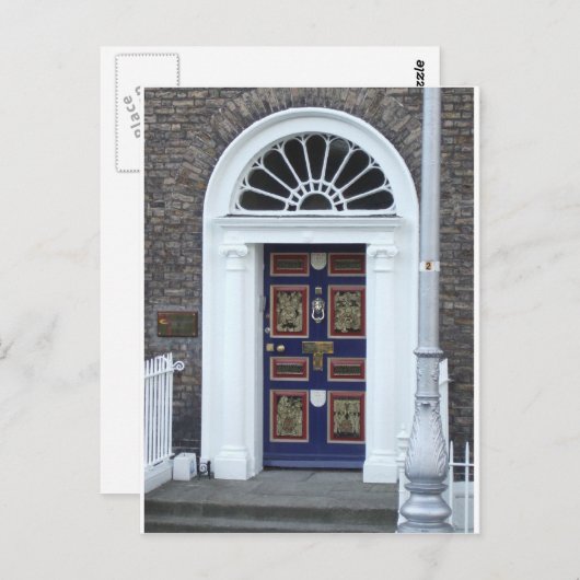 Postkarte: Türen von Dublin Postkarte (Vorne/Hinten)