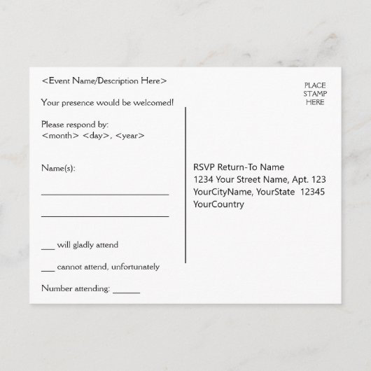 Postkarte "uAwg" im Inspirierten Stil der 1920er J (Rückseite)