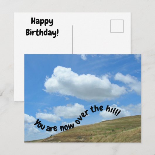 Postkarte - Über dem Hügel (Vorne/Hinten)